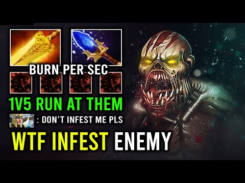 WTF Infest on Enemy 1v5 Radiance Run At Them Hyper Carry Lifestealer Dota 2