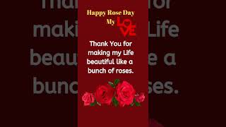Best Romantic Rose day Wishes status for Husband