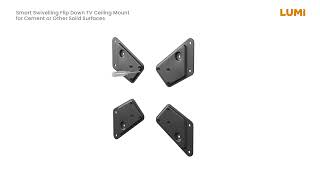 SMART SWIVELLING FLIP DOWN TV CEILING MOUNT FOR CEMENT OR OTHER SOLID SURFACES | PLB-M0544S | LUMI