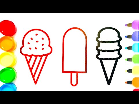 🍦🍧🍨HOW TO DRAW CUTE SOFTY ICE CREAM DRAWING PAINTING & COLORING #82
