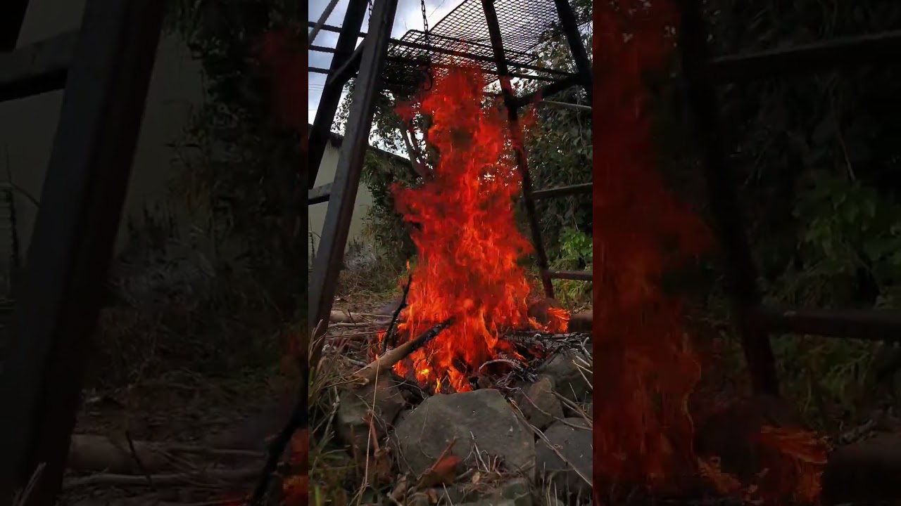 【ストレス改善】燃えてる動画 たき火