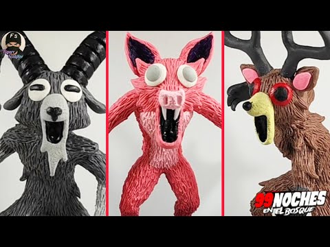 Como Hacer a la CABRA🐏 el MURCIÉLAGO🦇 y el CIERVO🦌 en Plastilina || 99 Noches en el Bosque || ROBLOX