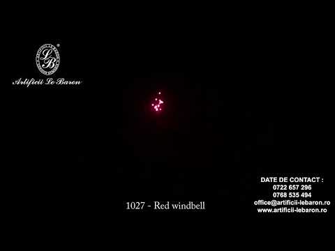 1027 - Red windbell 6''