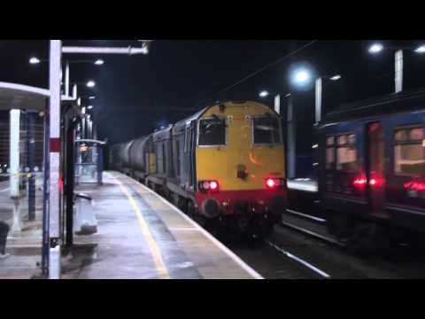 Ex-DRS 20301, 20305, 20302 & 20304 thrash north past Harpenden - 6M13