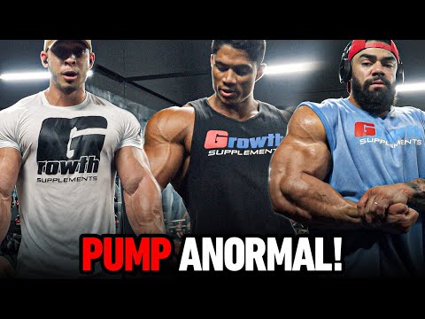 PUMP ABSURDO NO TREINO DE BÍCEPS 😈 (Ramon Dino, Edvan Palmeira e Bruno Santos)