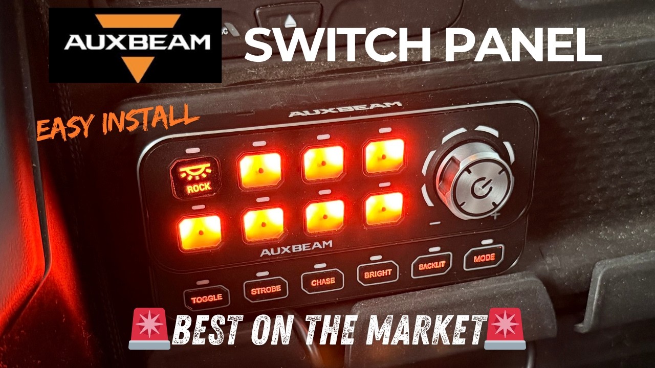 BEST SWITCH PANEL On The Market- Auxbeam 8-Gang Knob Switch Panel For Ram 1500
