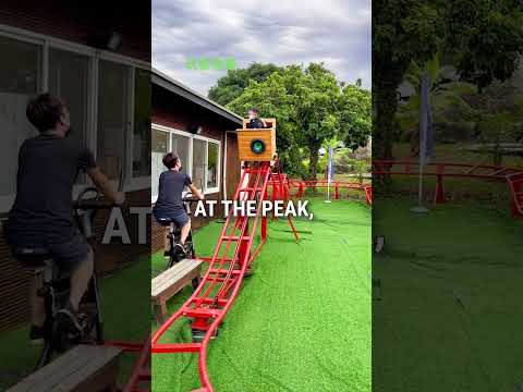Family builds backyard roller coaster for son 😀 🙌 #shorts #kids
