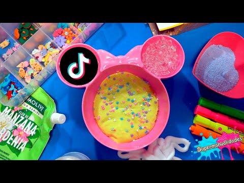 Probando recetas de Slime de TikTok #4 - Supermanualidades