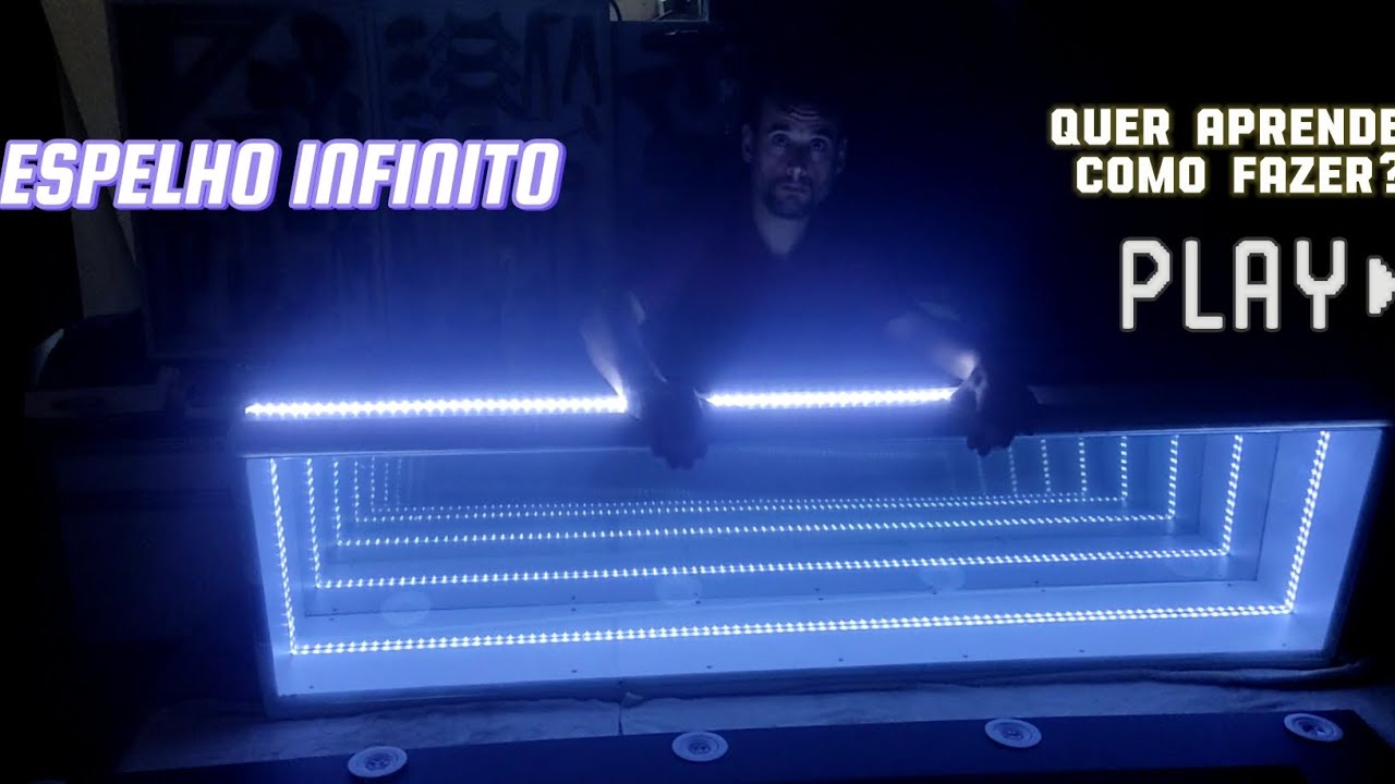 Passo a passo como fiz meu Segundo ESPELHO INFINITO 🛠️ Como FAZER Espelho Infinito.