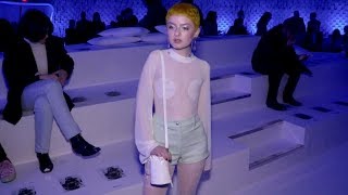 Lachlan Watson and more front row for the Courreges Fashion Show in Paris