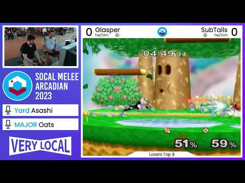 SoCal Melee Arcadian 2023 - Glasper (Fox) vs. SubTails (Sheik) -  Losers Top 8
