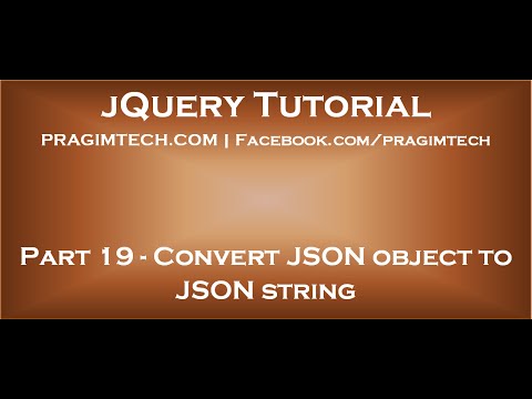 Convert JSON object to string