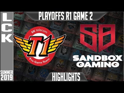 SKT vs SB Highlights Game 2 | LCK Summer 2019 Playoffs Round 1 | SK Telecom T1 vs Sandbox Gaming