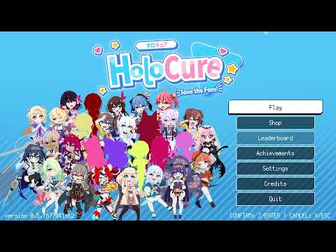 HoloCure - Save the Fans! [Stage 1: Grassy Plains/Stage Mode/Gawr Gura] (No Commentary)