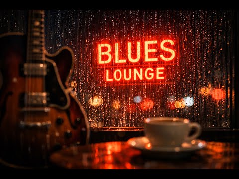 Midnight Blues Lounge 🌧️ Cozy Rain on Window | Relaxing Christian Blues Guitar for Prayer & Sleep
