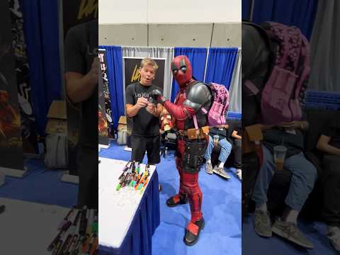 DEADPOOL MEETS DADDY! Creator Rob Liefeld! Suit by @josemojica8589