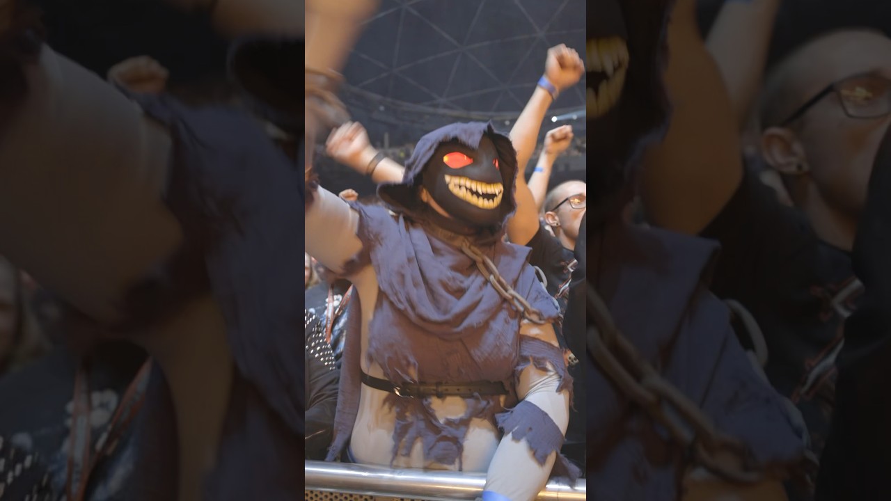 This Disturbed One in Vegas brought The Guy to life 🔥⛓️ #disturbed #theguy #cosplay