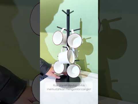 Gambar Stora Rak Cangkir Rotating - Hitam