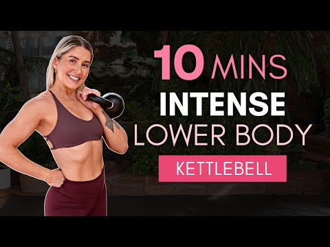 10 Minute INTENSE LOWER BODY KETTLEBELL CHALLENGE!