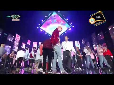 180831 bts and shinhwa interaction at music bank