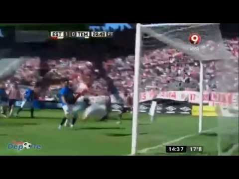 Gol de Jonathan Schunke - Estudiantes LP 1 x 0 temperley - Fecha 4 - Liga Argentina