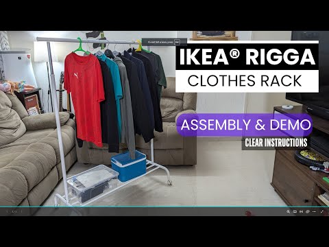 IKEA Rigga Clothes Rack Assembly - Detailed Instructions & Demo