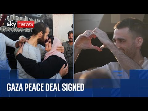 Israeli hostages released & Palestinian prisoners freed as Trump declares peace | Sky News coverage