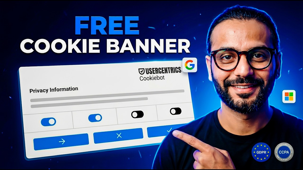 Cookie Consent Banner Free (GDPR, CCPA, Google Consent, Microsoft UET Compliance)