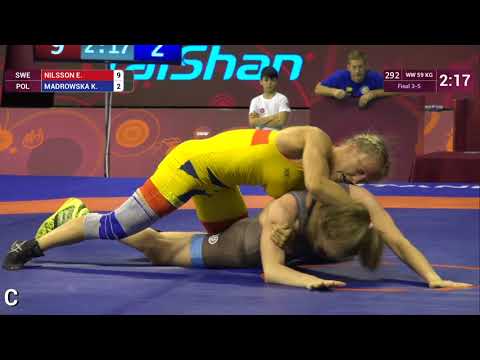 BRONZE WW - 59 kg: E. NILSSON (SWE) v. K. MADROWSKA (POL)