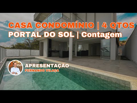 ✨INCRÍVEL CASA EM COND. COM 4 QUARTOS COM PREÇO DE R$ 3.990.000,00 😱No cond. Portal do Sol-Contagem.
