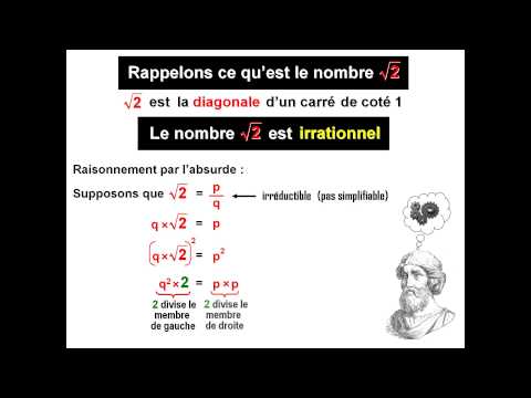 pourquoi la racine carré de 2 est irrationnel