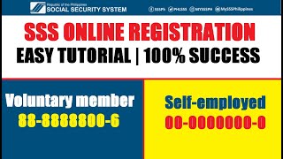 SSS Online Account Registration for Self-employed and Voluntary Member | 100% success | updated 2021