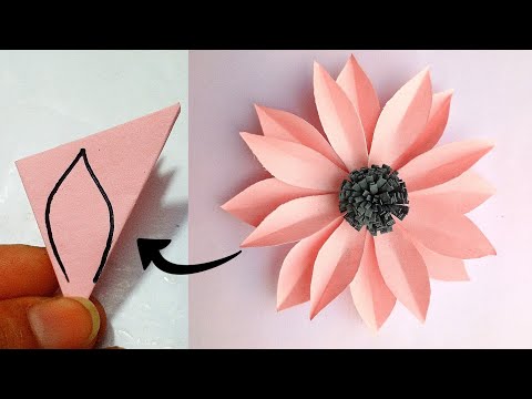 How To Make Paper Flower | Beautiful Paper Flower Making Idea | DIY Paper Flower Craft