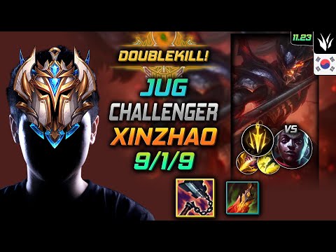 Challenger Xin Zhao Jungle vs Ekko - 챌린저 정글 신 짜오 선혈 치속 - LOL KR 11.23