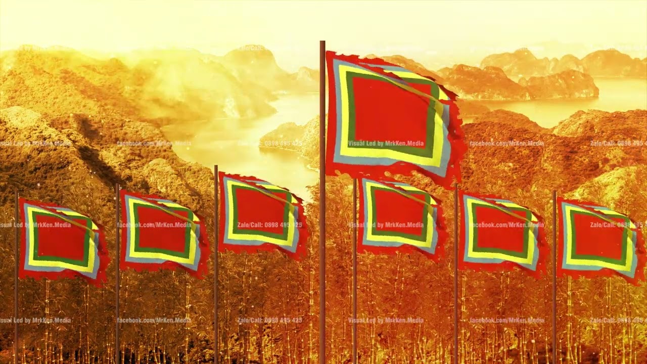 117 - Việt Nam Hùng Vỹ - Cờ Ngũ Sắc Tung Bay - Tone Vàng