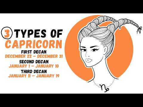 Different Types of Capricorn Personality || Understanding Capricorn Decans #capricorn