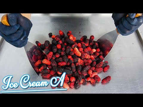 Mulberry Ice Cream Rolls | Tingles, tapping, scratching & eating mouth sounds for relaxing | ASRM