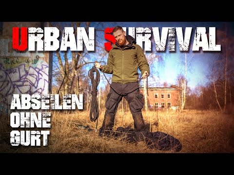 Abseiling without a harness Climbing Dülfersitz Urban Survival Survival - Germany (German)