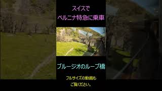 スイス・ベルニナ線の旅 ブルージオのループ橋の通過をノーカットで