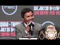 PACQUIAO & THURMAN TRADE WORDS "I'M SO MOTIVATED!" THURMAN "I'M GONNA PUNCH YOUR FACE!"