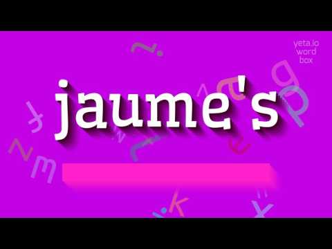 How to say "jaume's"! (High Quality Voices)