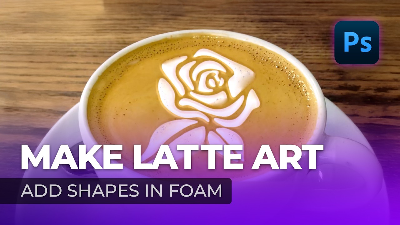 Photoshop: How to Create Coffee LATTE Art!