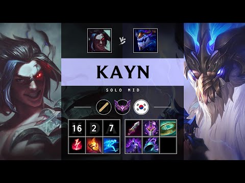 Kayn Mid vs Aurelion Sol - KR Master Patch 25.17