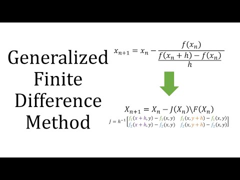 Finite Difference Method for Systems of Nonlinear Equations Generalized Finite Difference Method video
