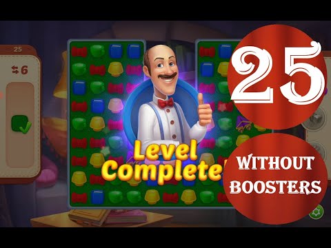 Homescapes Level 25 - [15 moves] [2022] [HD] solution of Level 25 Homescapes[No Boosters]