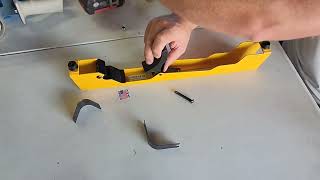 Replacing the broken release lever on a Dewalt DW7231 mounting bracket
