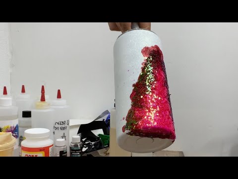 GLITTER GEODE TUMBLER WITH ALCOHOL INK