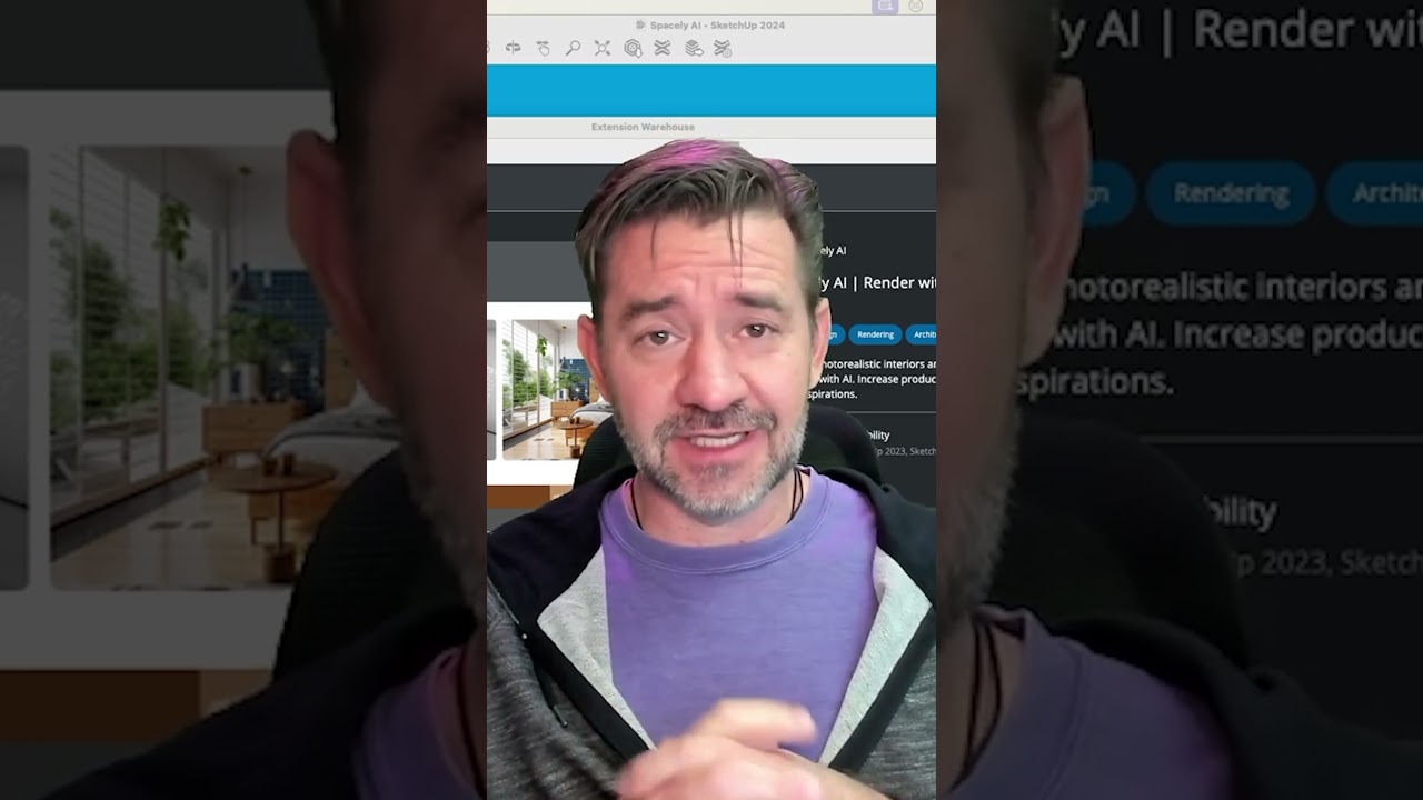 Spacely AI for SketchUp Model Visualization  #sketchup #ai