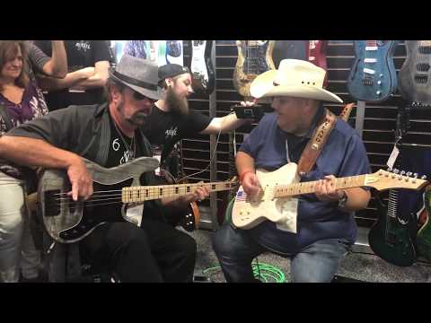 Johnny Hiland with Ronnie Lutrick at Kiesel Guitars Booth - NAMM 2019