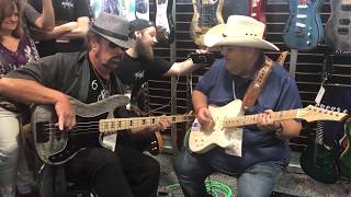 Video thumbnail for Johnny Hiland with Ronnie Lutrick at Kiesel Guitars Booth - NAMM 2019 by Crush Worldwide, Inc.